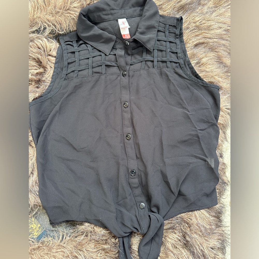 Black Sheer Top